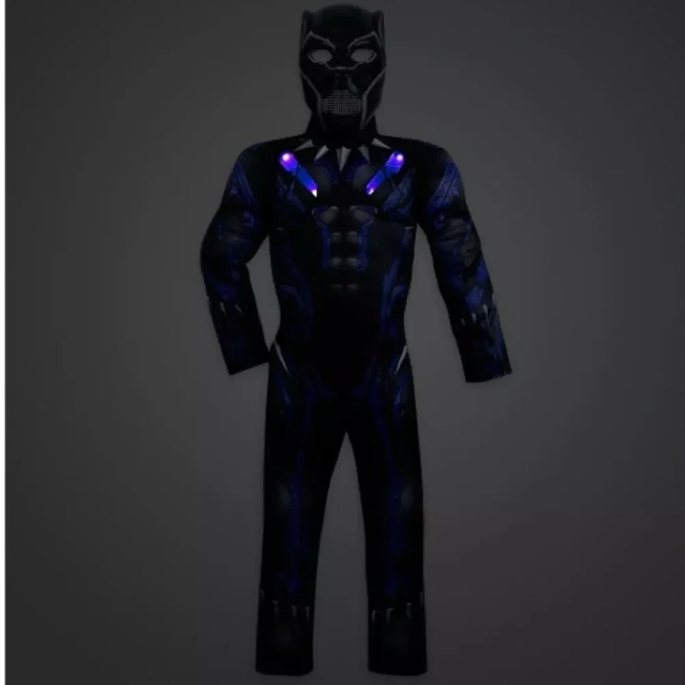 New Disney Marvel Avengers Black Panther Light-Up Costume for Kids 11-12 - Picture 5 of 13